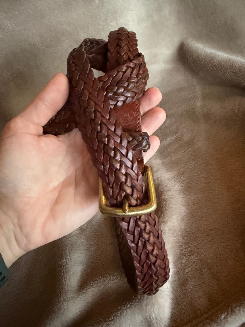 Coach vintage Braided Leather Belt cognac Brown 36” 90cm - Picture 8 of 8